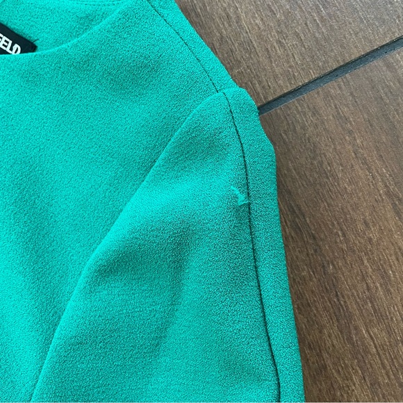 Karl Lagerfeld, size 10, green dress with tulip sleeves - Picture 7 of 9